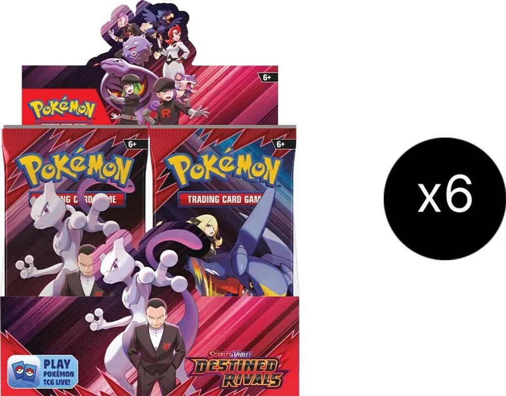 Destined Rivals booster box case: six sealed booster boxes